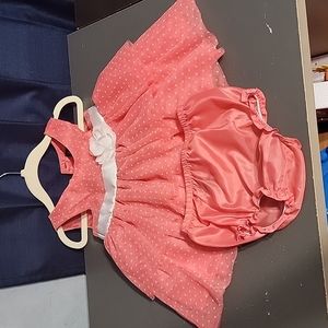 Kids pink polka dot dress